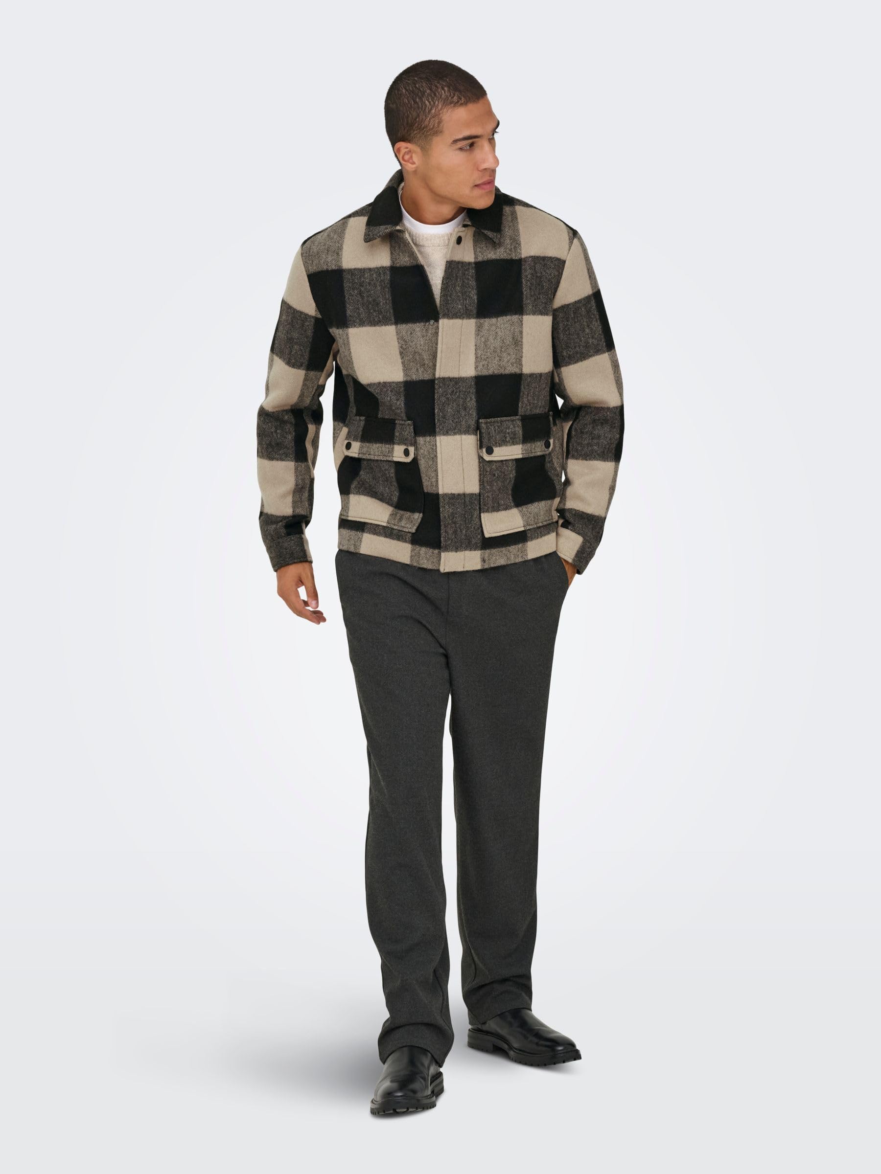 Only & Sons Onsconnor Giacca Uomo XXL Silver Lining
