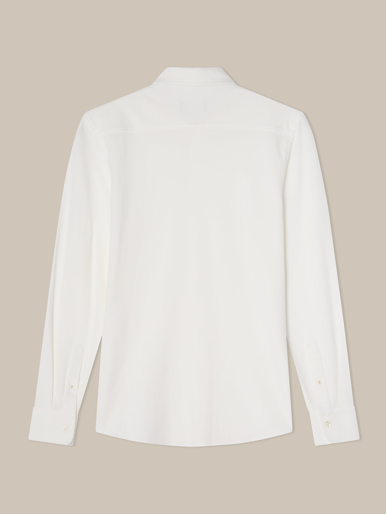 Robert Talbott Foster polo cotone bianco manica lunga
