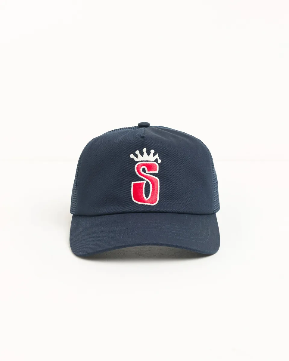 Stussy S Crown Trucker cappellino navy taglia unica