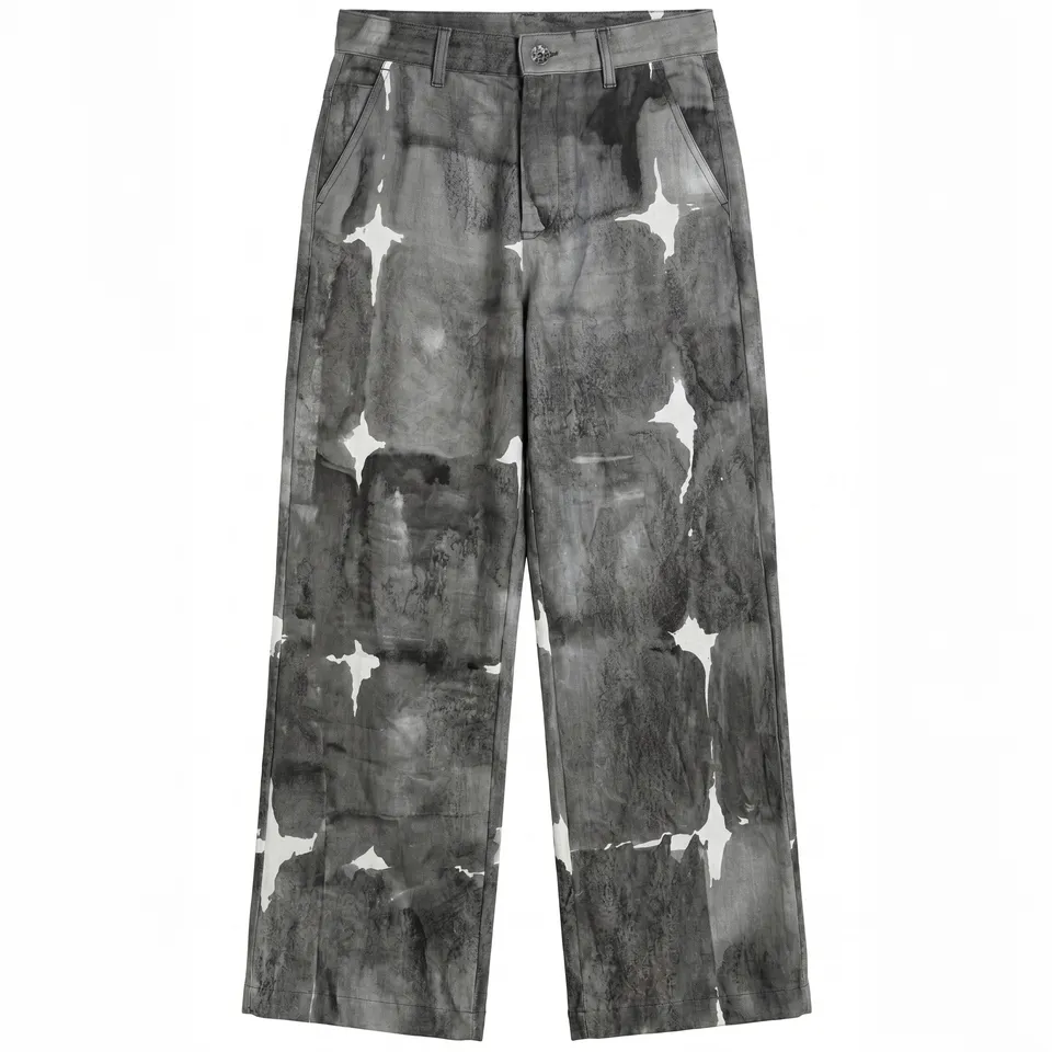 Tiat Occulta bellezza Rough Palace pant lino stampa