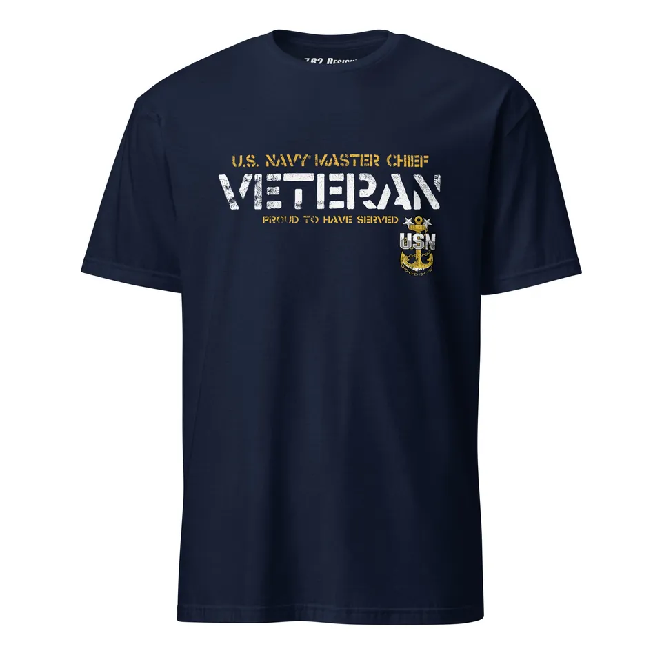 7.62 Design Master Chief T-Shirt Cotone Blu Navy Veteran