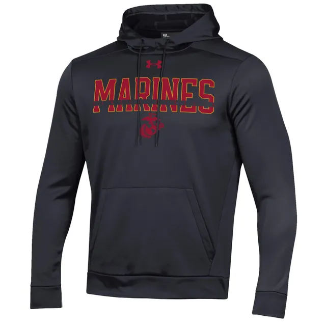 Under Armour Marines felpa uomo cappuccio Armour Fleece nera