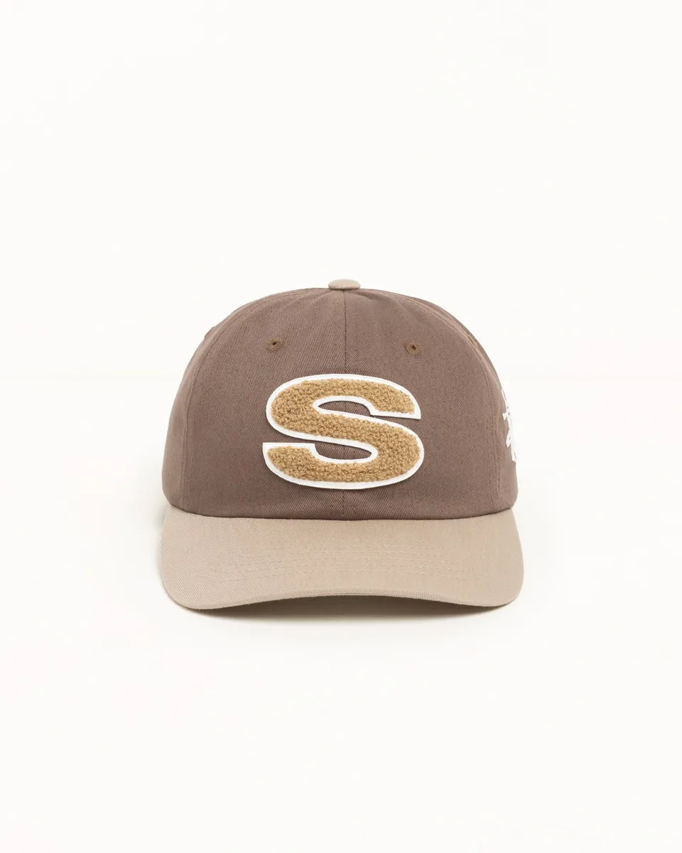 Stussy Chenille S snapback cap Marrone cotone
