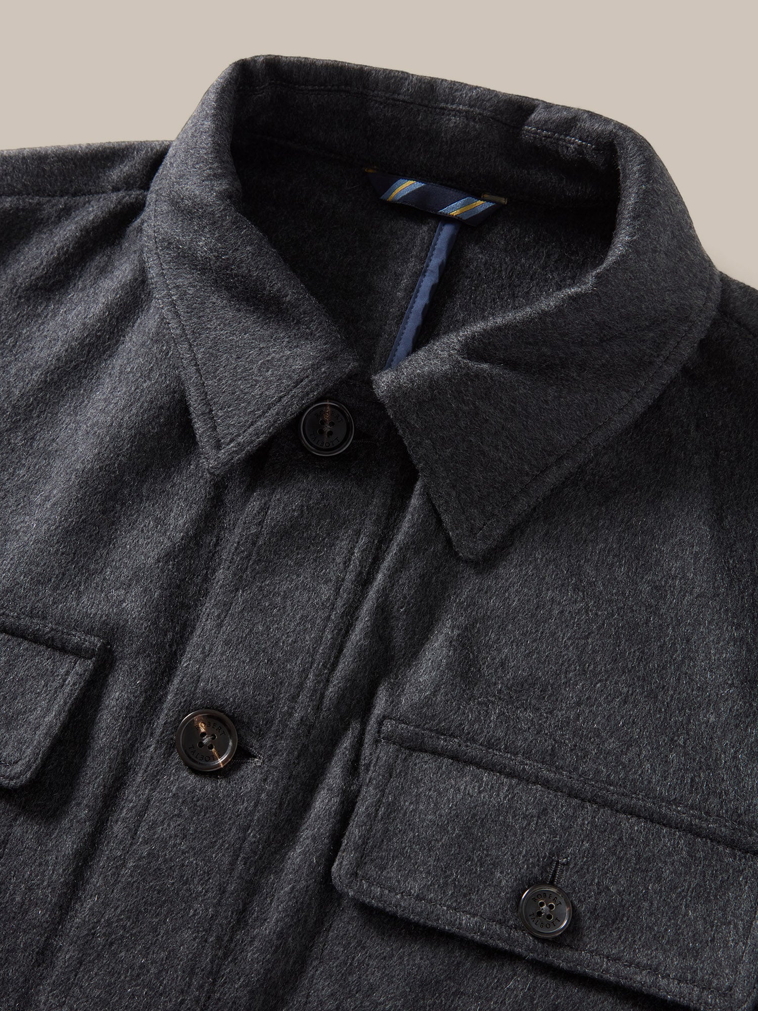 Robert Talbott Ross Field Jacket giacca cashmere grigio medio