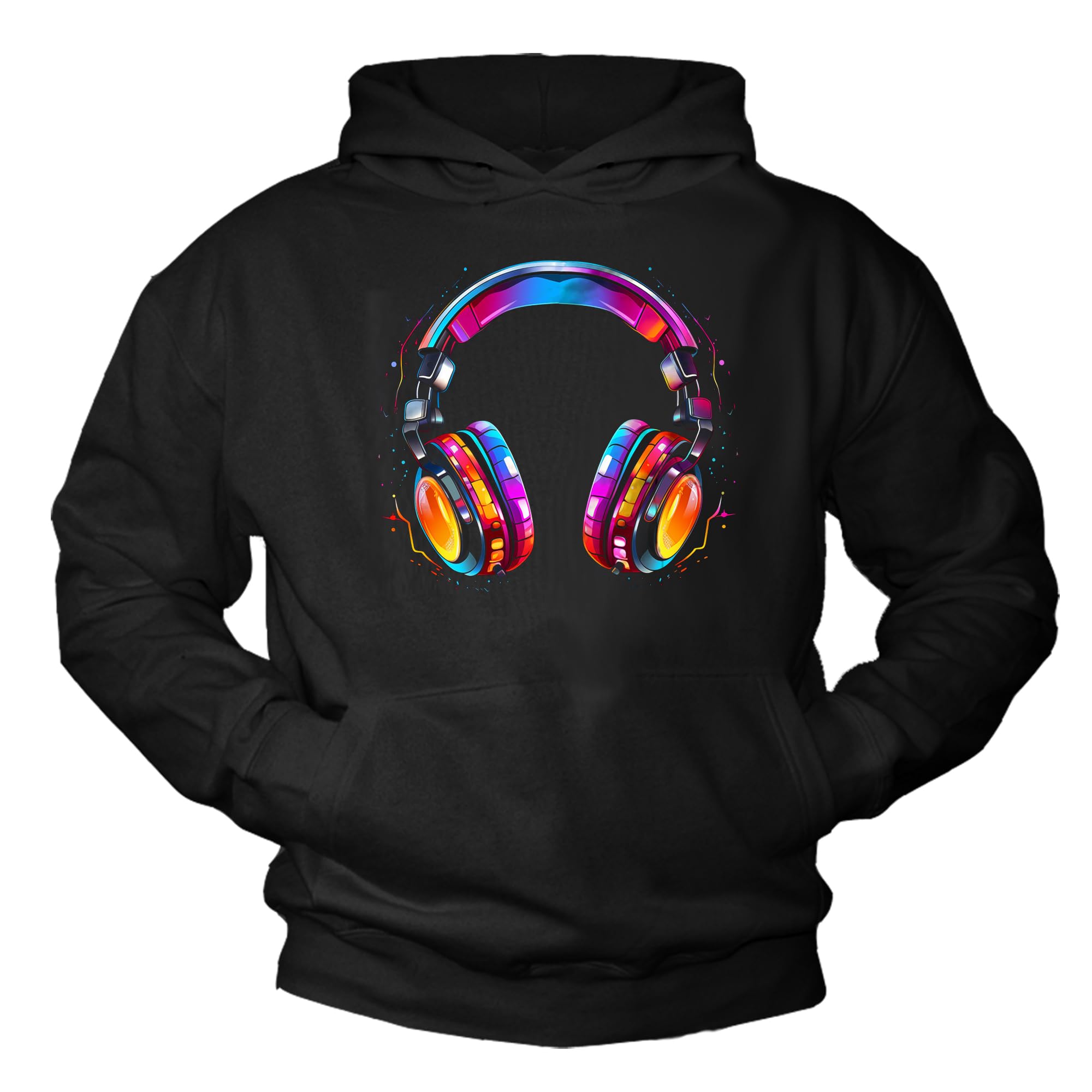 MAKAYA Cuffie Anni 80 90 felpa uomo cappuccio XXL cotone