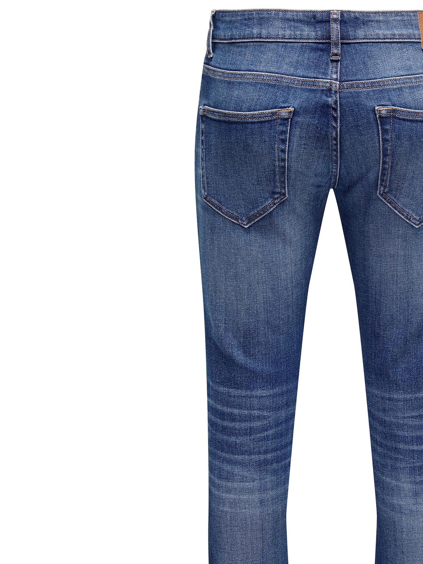 Only & Sons Jeans Slim Fit Uomo Blu Denim Zip