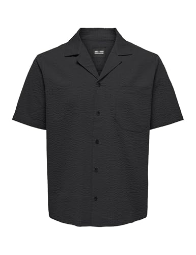 ONLY & SONS Onseye Resort Camicia Uomo Nero Cotone