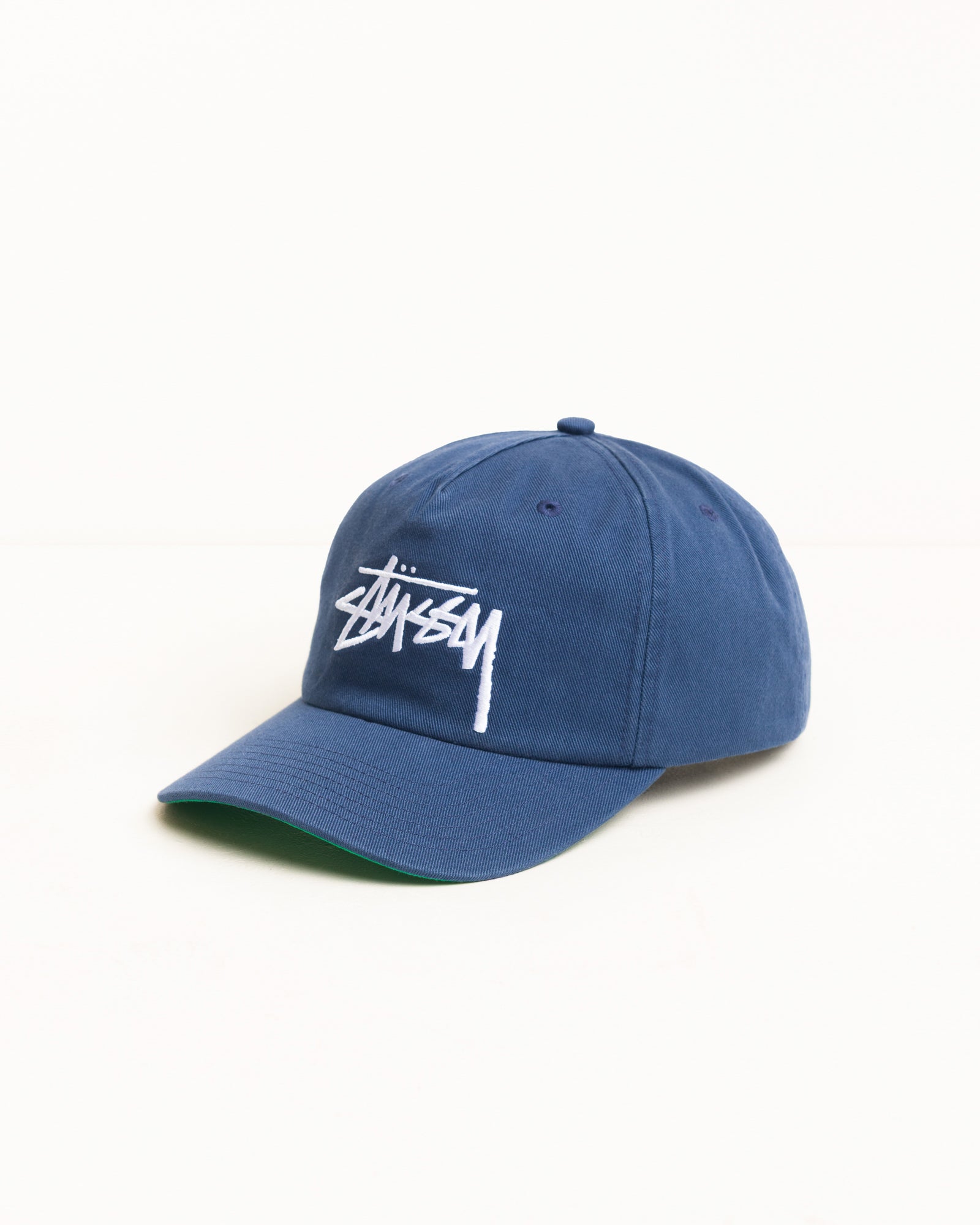 Stussy Headwear Big Stock Snapback Cap Cappello Deep Blue
