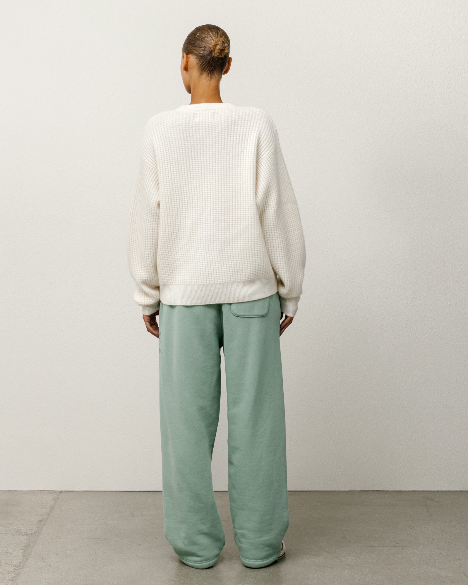 Stussy Waffle Cashmere Sweater Maglione Avorio