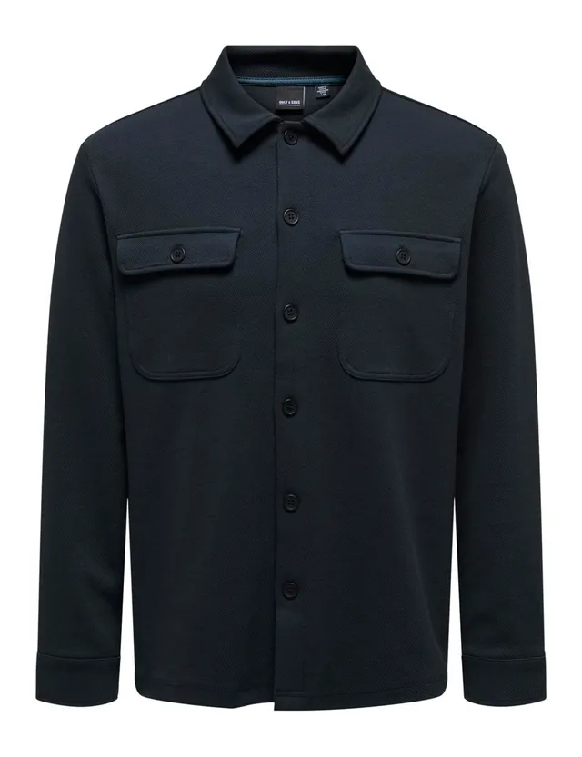 ONLY & SONS Newkodyl Camicia Uomo Melange Nero