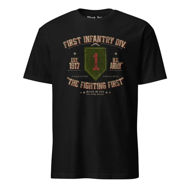 7.62 Design 1st Infantry maglietta uomo nera cotone