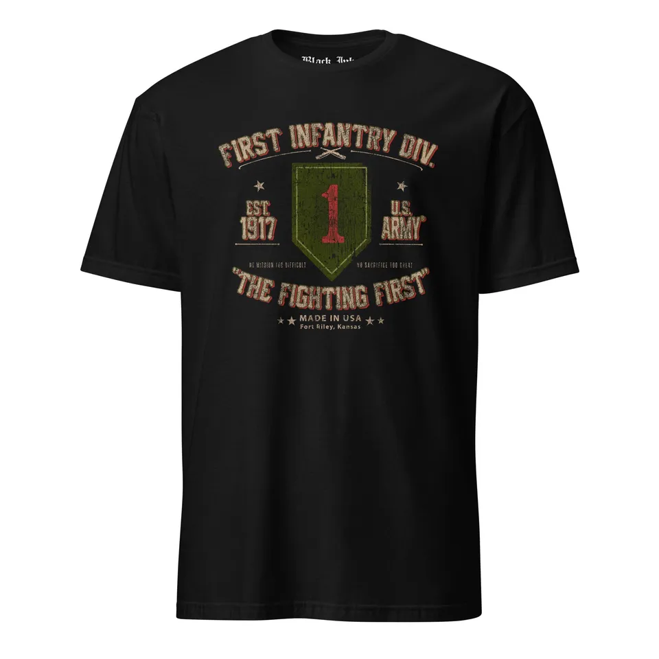 7.62 Design 1st Infantry maglietta uomo nera cotone