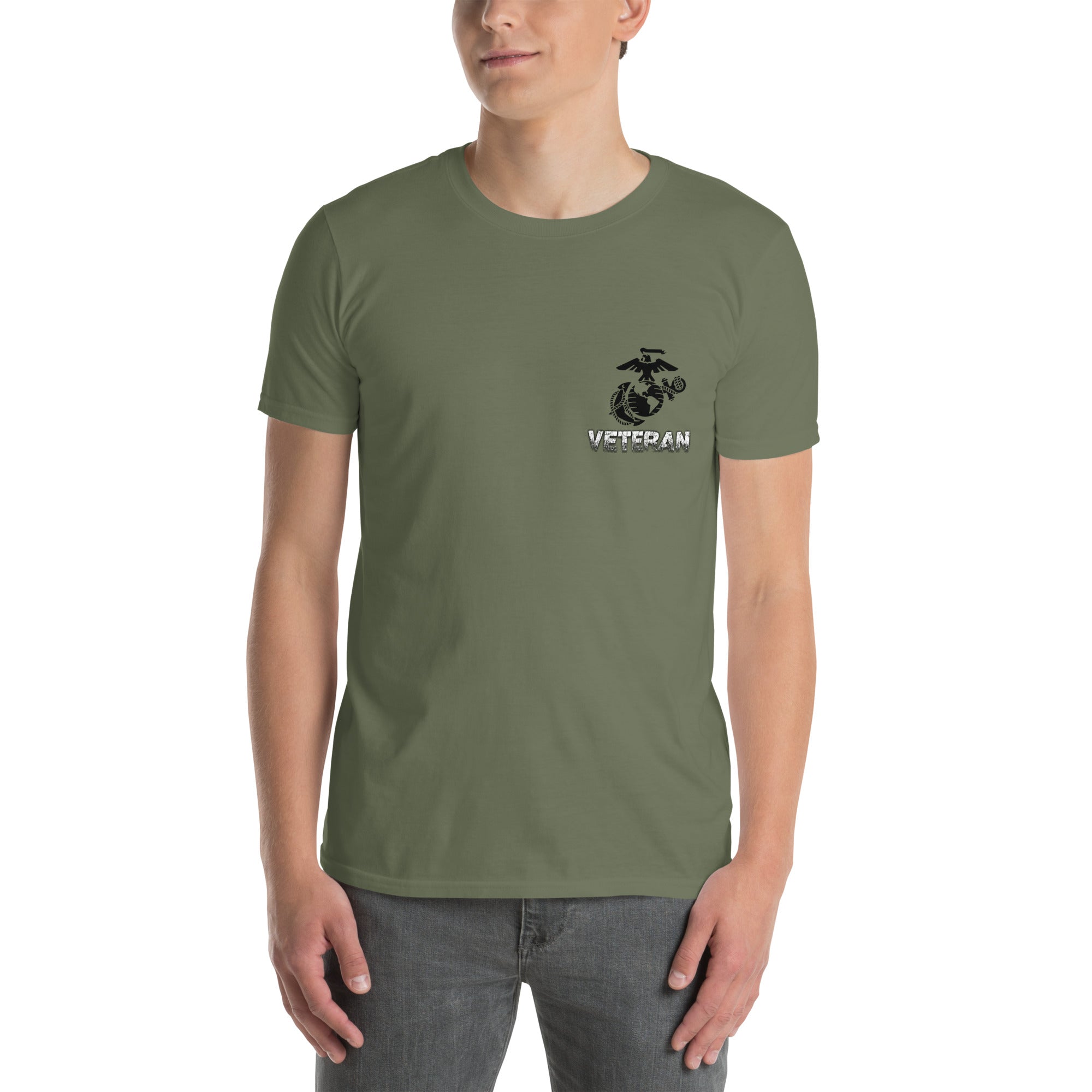 7.62 Design USMC Veteran Flag maglietta verde cotone XL