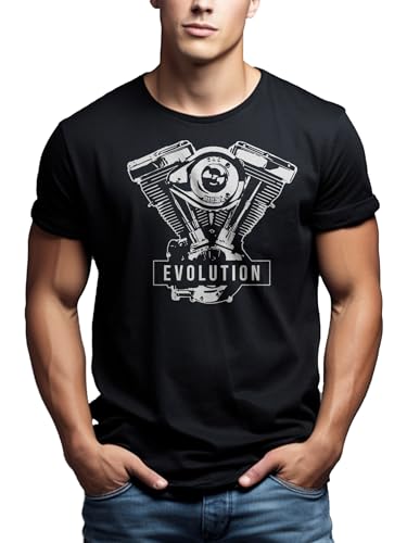 MAKAYA Evolution Moto T-Shirt Uomo XL Manica Corta Cotone
