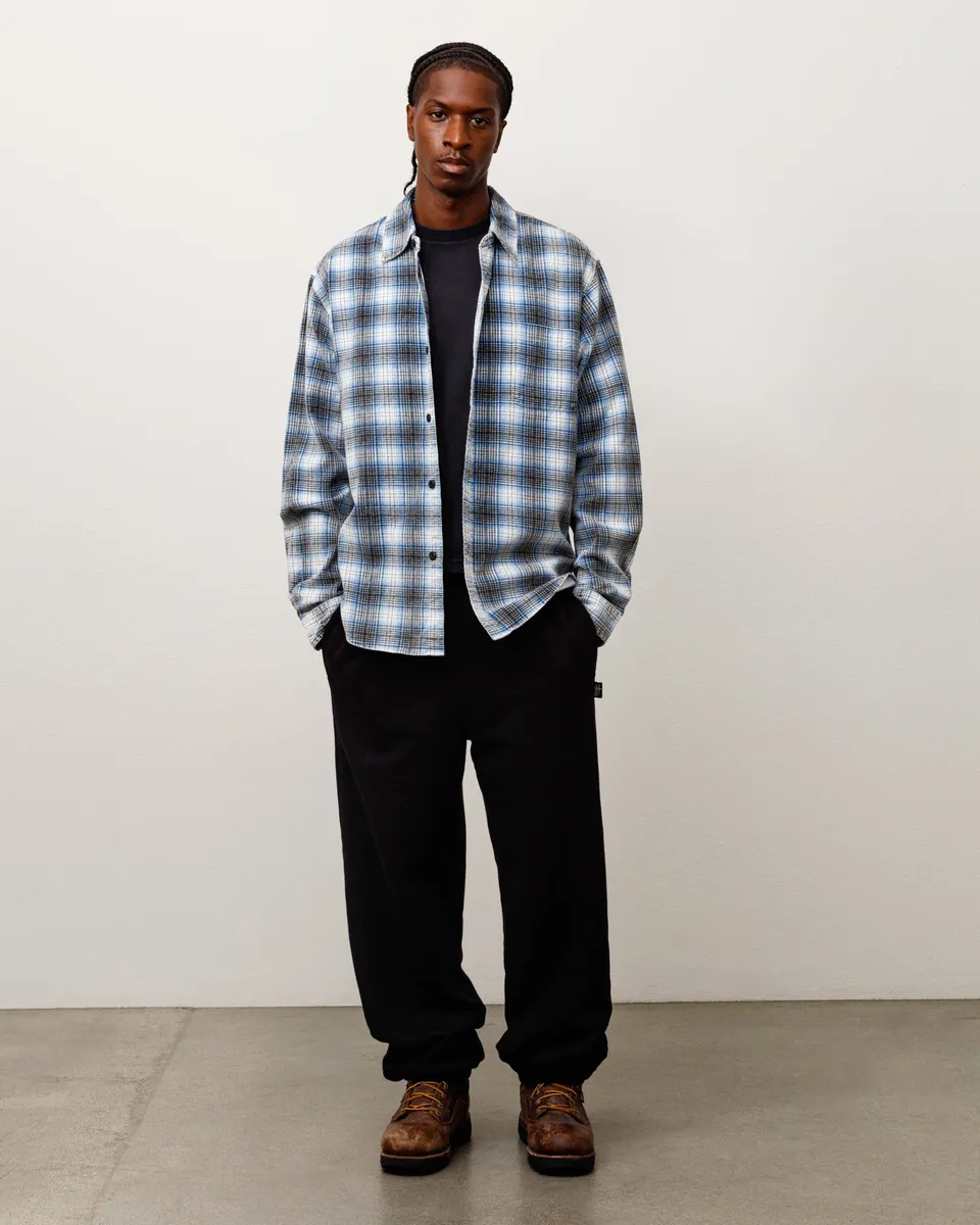 Stussy Fleece Pant pantaloni pile nero 100% cotone 530 gsm