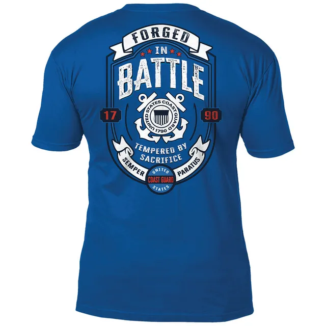 7.62 Design US Coast Guard Forged In Battle t-shirt blu royal cotone