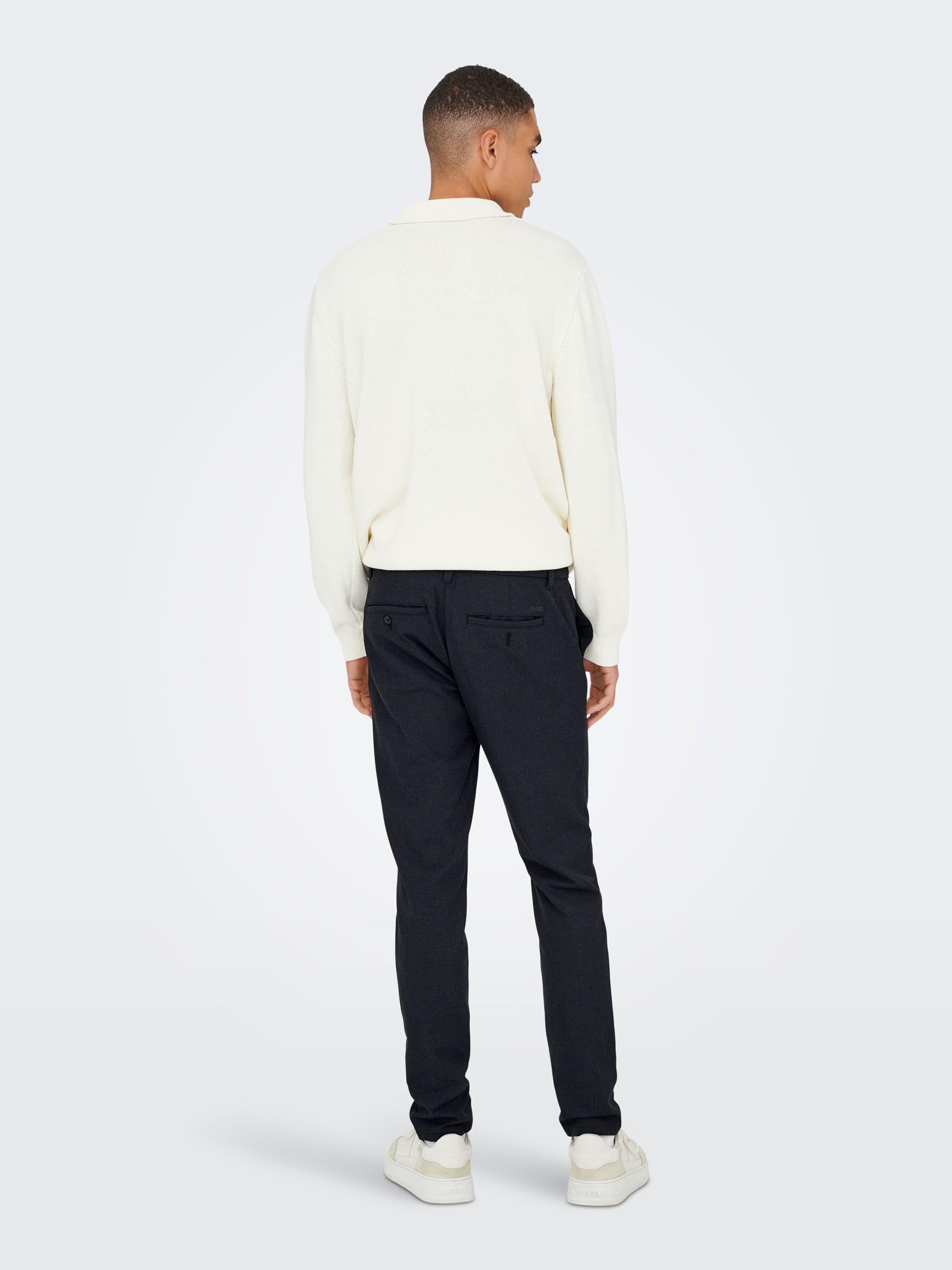 Only & Sons Onsbrad Life Slim Check 0184 pantalone uomo Teak 32W/32L