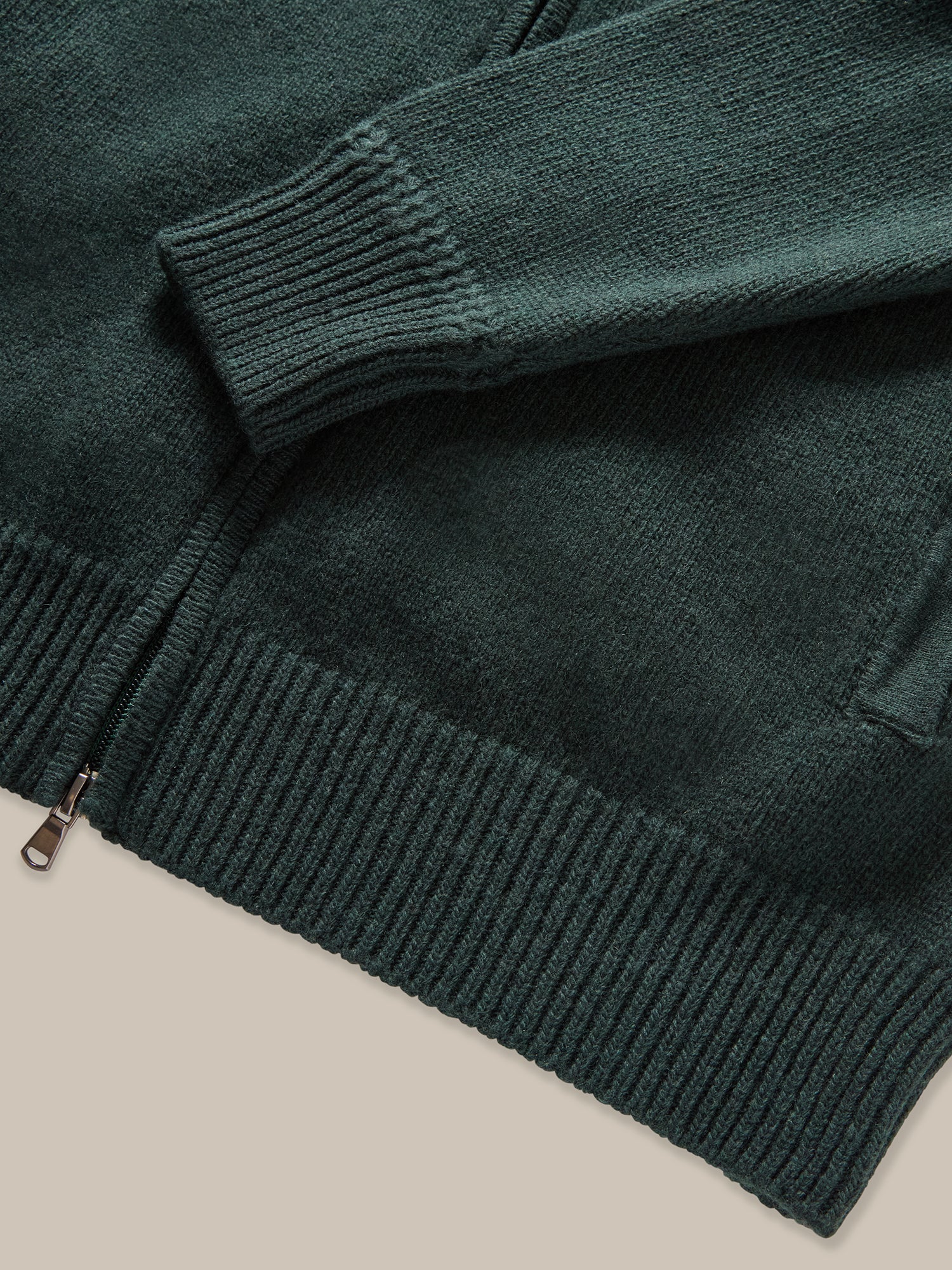 Robert Talbott Graham Maglione Uomo Zip Cashmere Verde