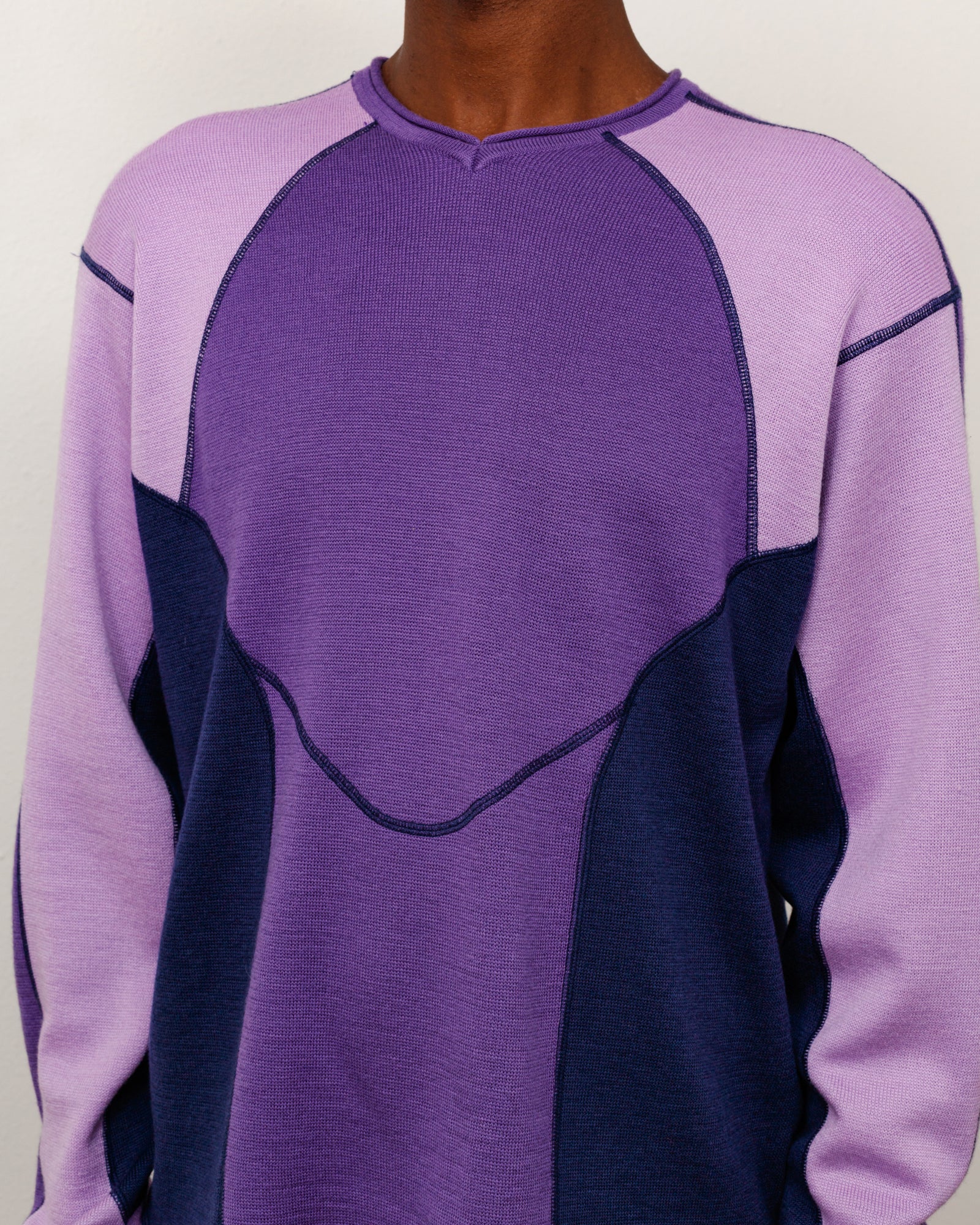 Stussy Wave Knit maglione lavender lana relaxed fit