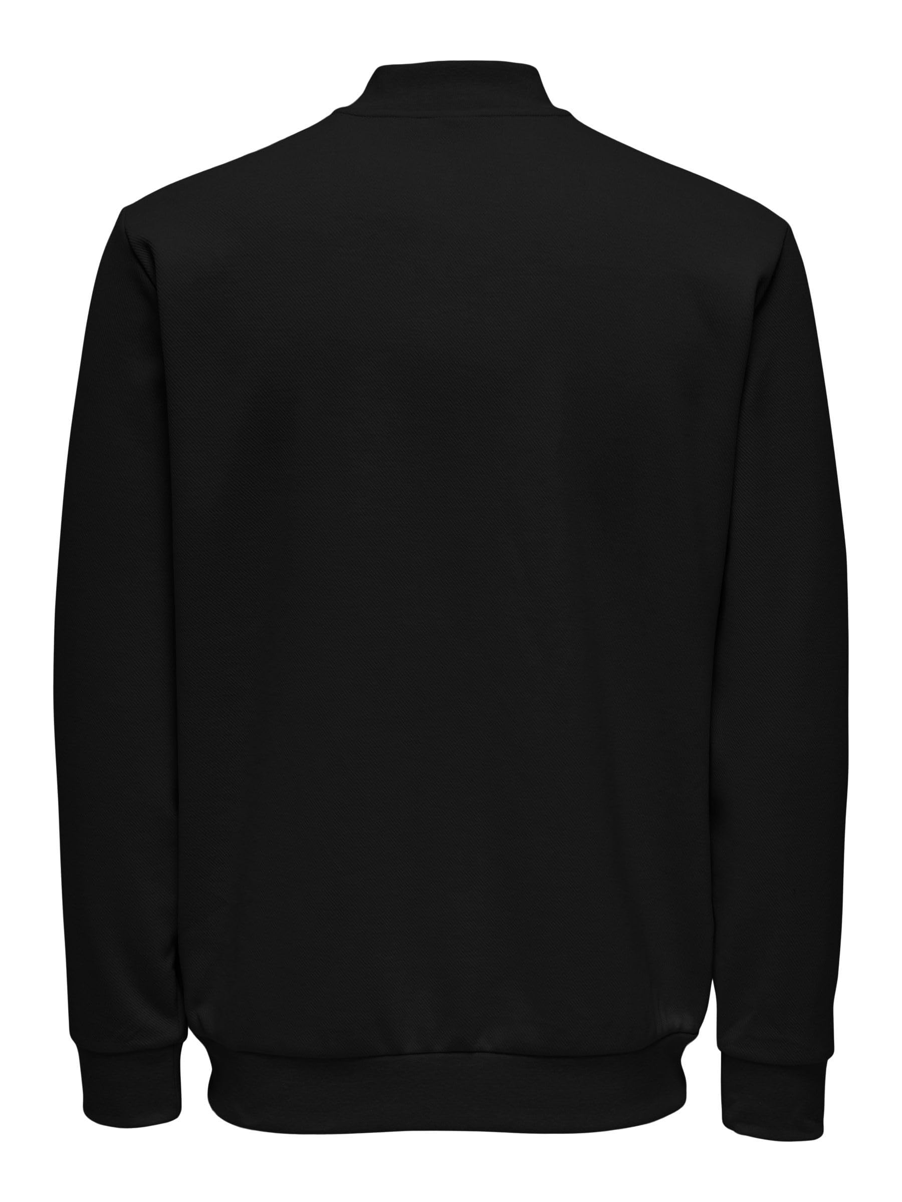Only & Sons Onsnewkodyl Felpa Uomo Nero Full Zip Cappuccio
