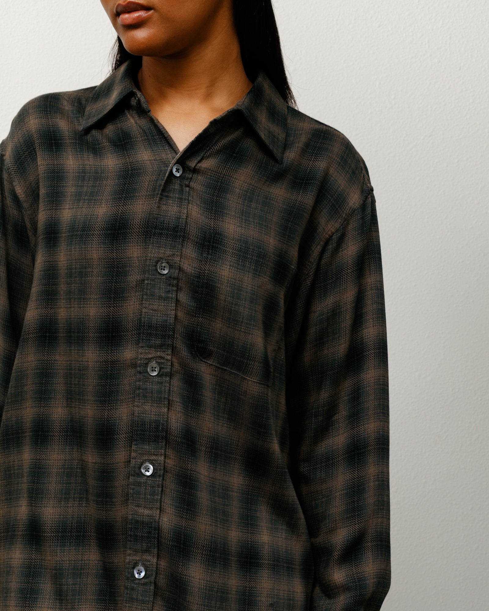 Stussy Matthew Printed Shirt camicia marrone Tencel