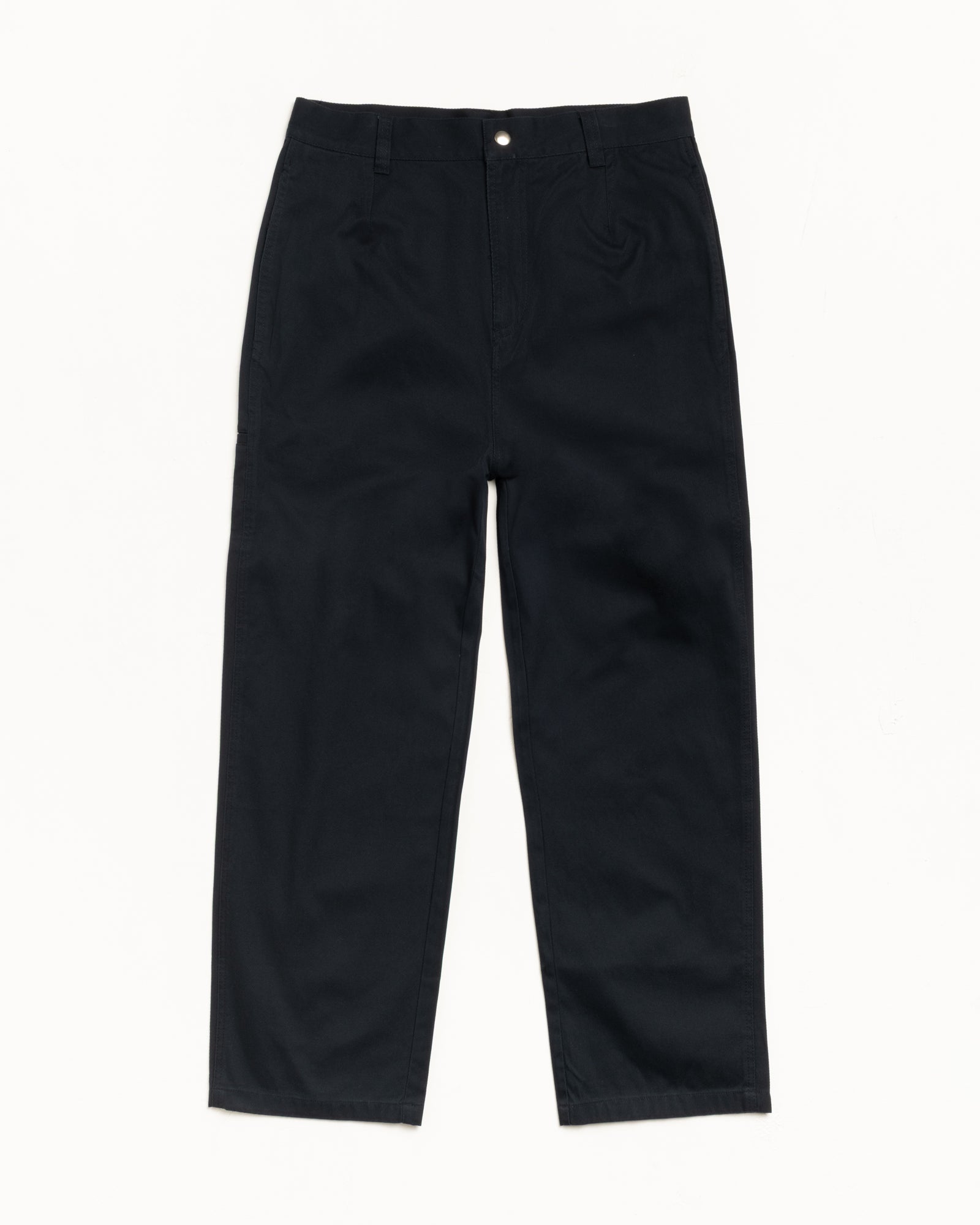 Stussy Chino Work Pant Pantalone Nero 100% Cotone