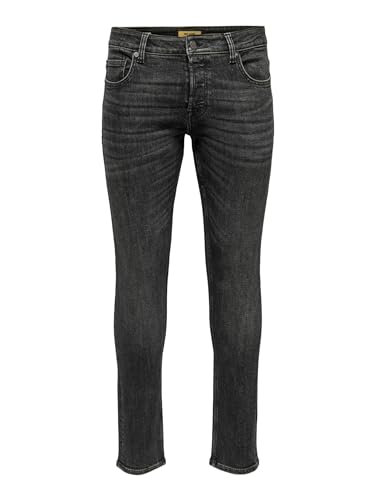ONLY & SONS jeans uomo 28W/32L denim nero stretch