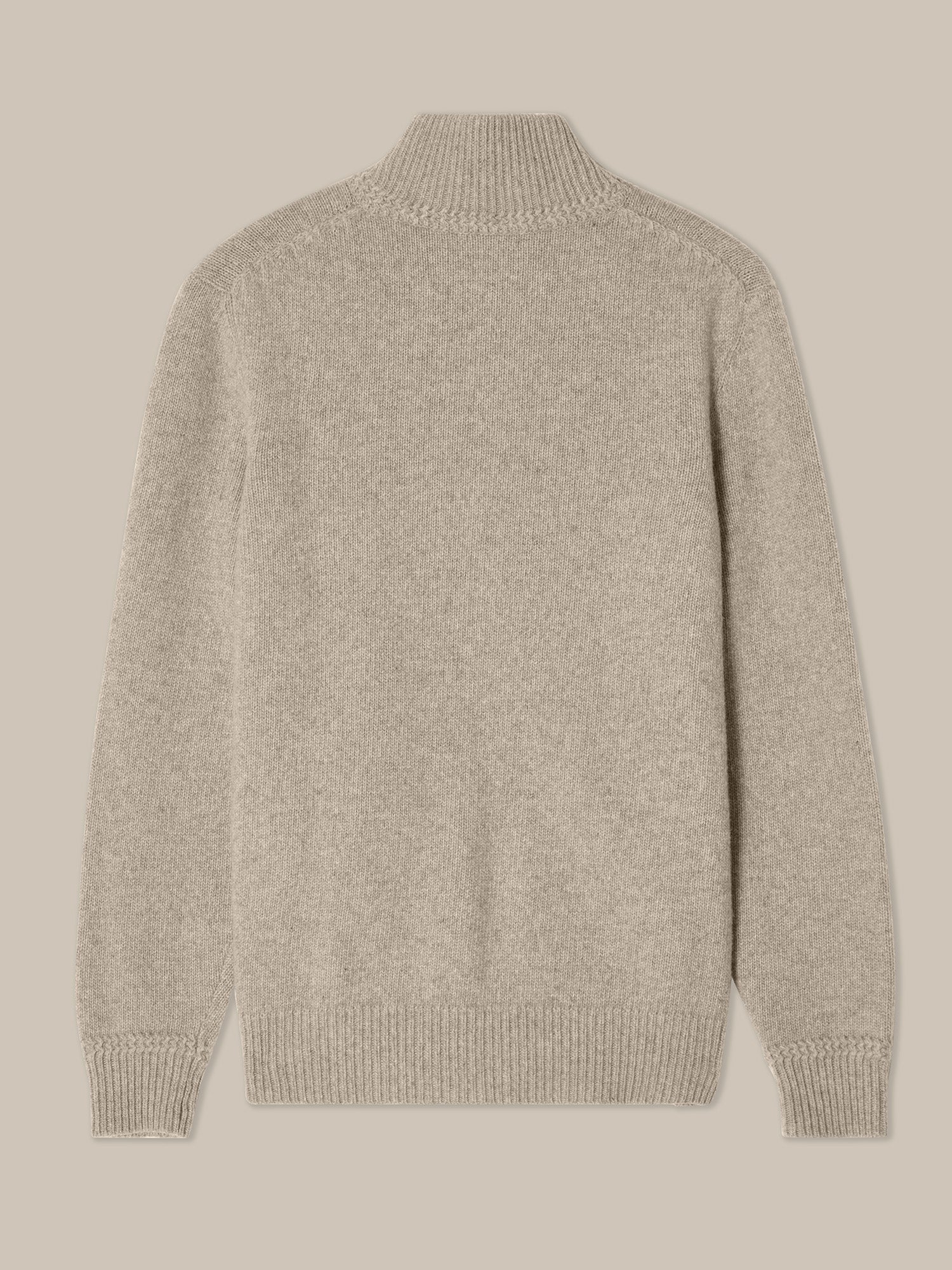 Robert Talbott Graham maglione full zip crema cashmere