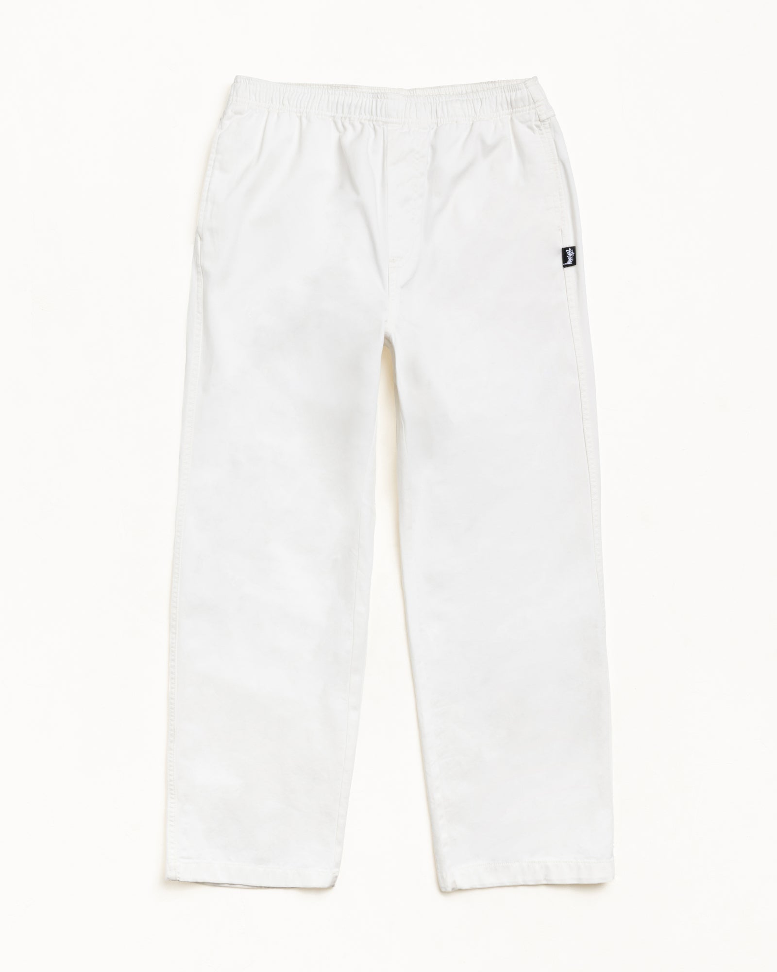 Stussy Beach Pant Cotton Twill pantaloni bone rilassati