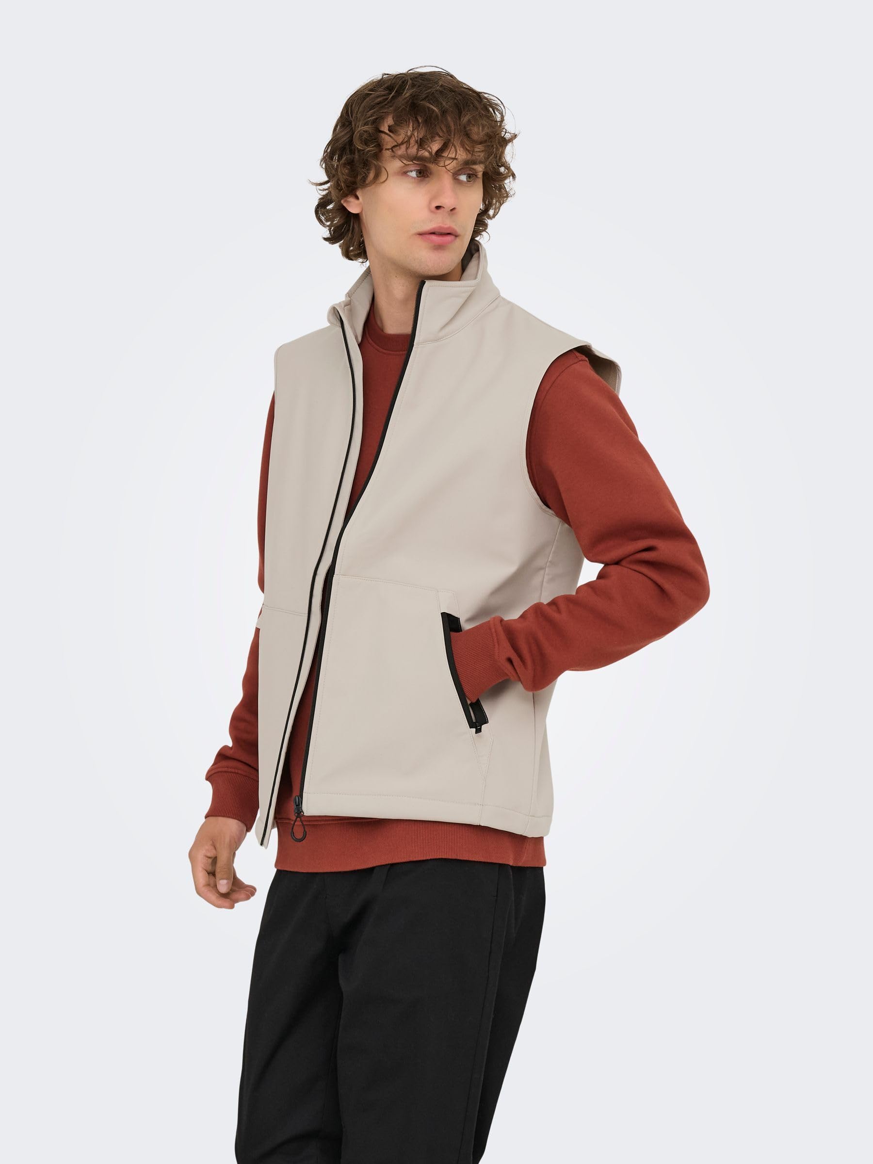 Only & Sons Bowie Gilet Uomo Life Vest Taglia XL