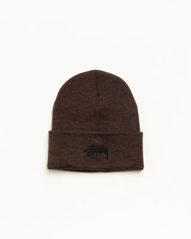 Stussy Headwear Cuff Beanie Stock berretto heather brown
