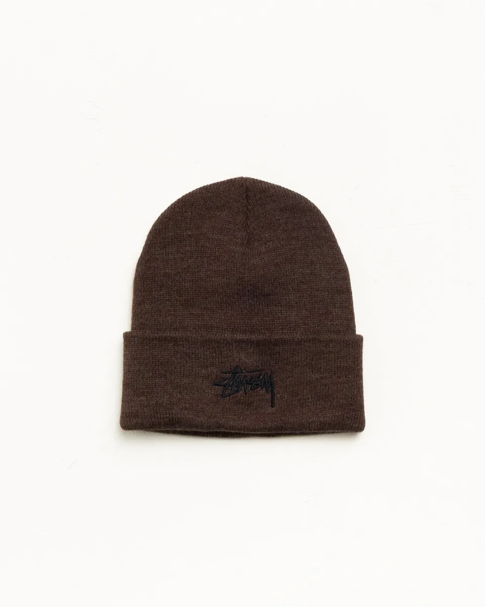 Stussy Headwear Cuff Beanie Stock berretto heather brown