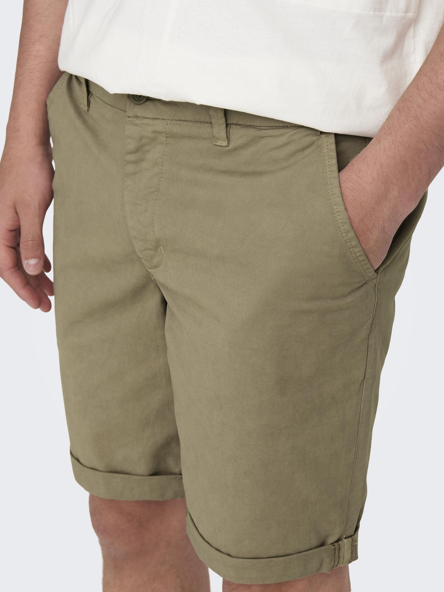Only & Sons Onspeter shorts uomo XL cotone elastan