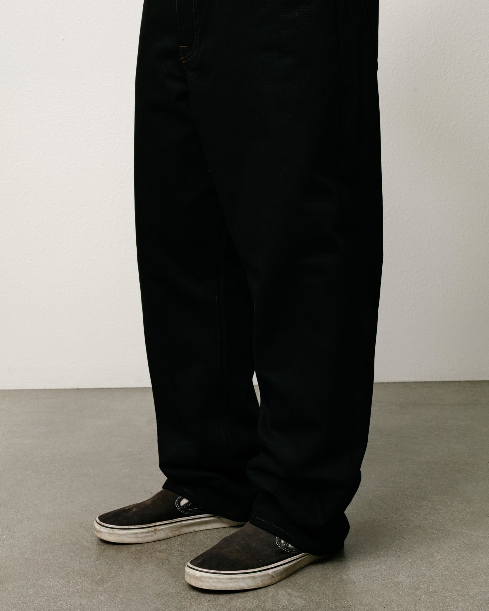 Stussy Big Ol Jean Denim Raw Black 100% Cotone