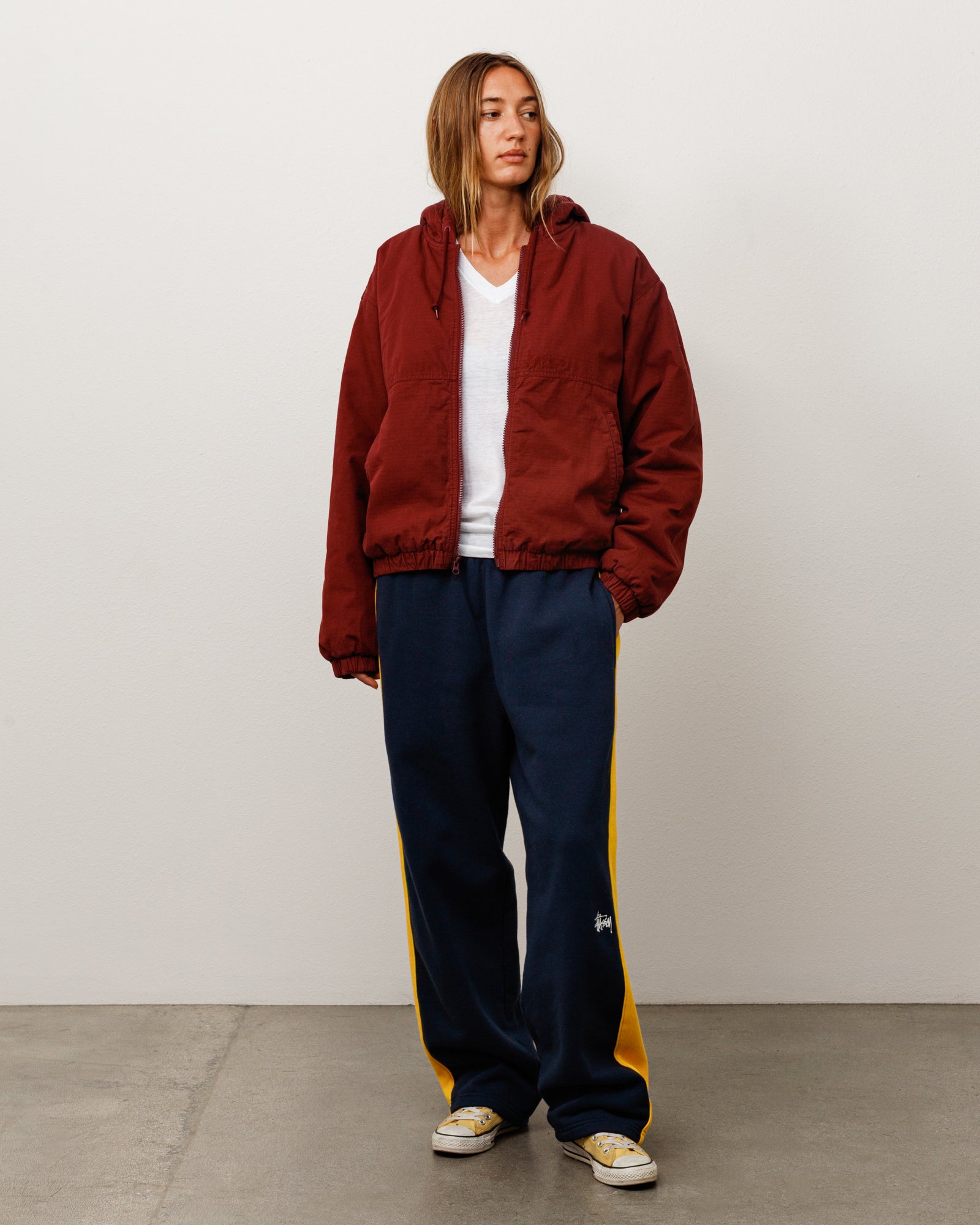 Stussy Pantaloni Sport Pile Navy 360 gsm