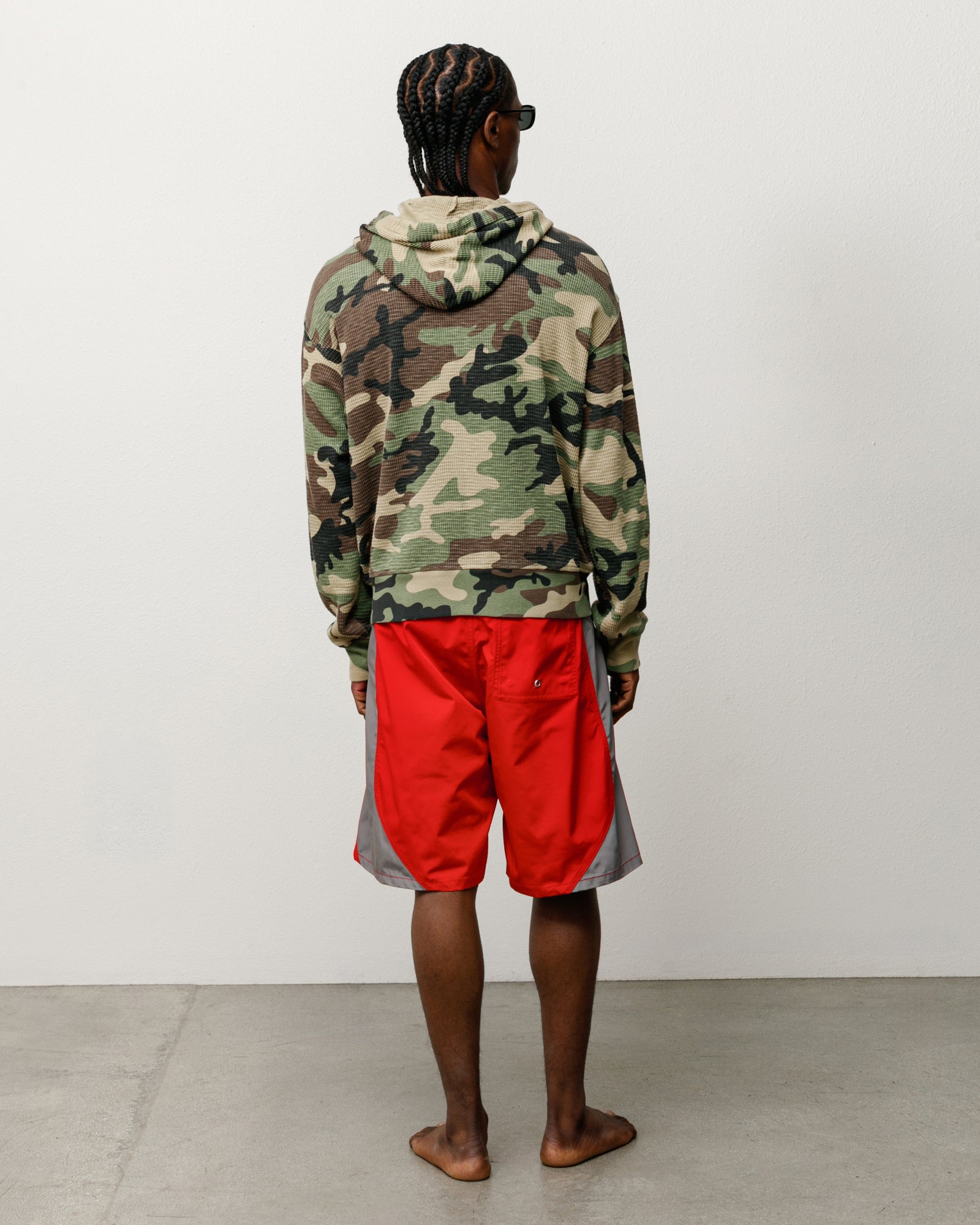 Stussy Sweats Lightweight Thermal Hoodie felpa Camo cotone