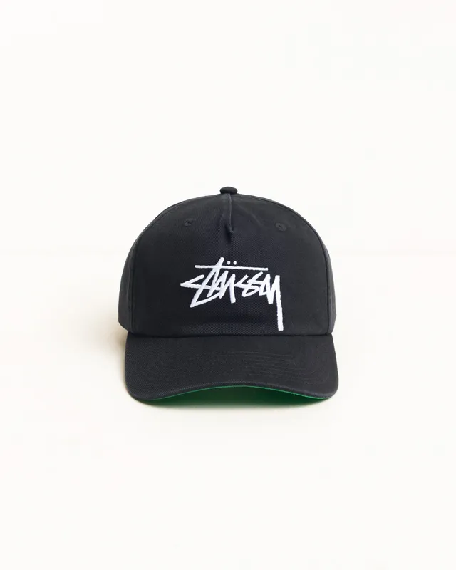 Stussy Big Stock Snapback Cap cappello nero cotone 58cm