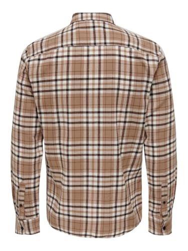 ONLY & SONS Atir Camicia Quadri Uomo S Burro Slim
