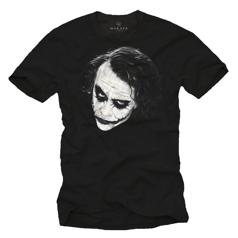 MAKAYA Joker Why So Serious t-shirt uomo 100% cotone