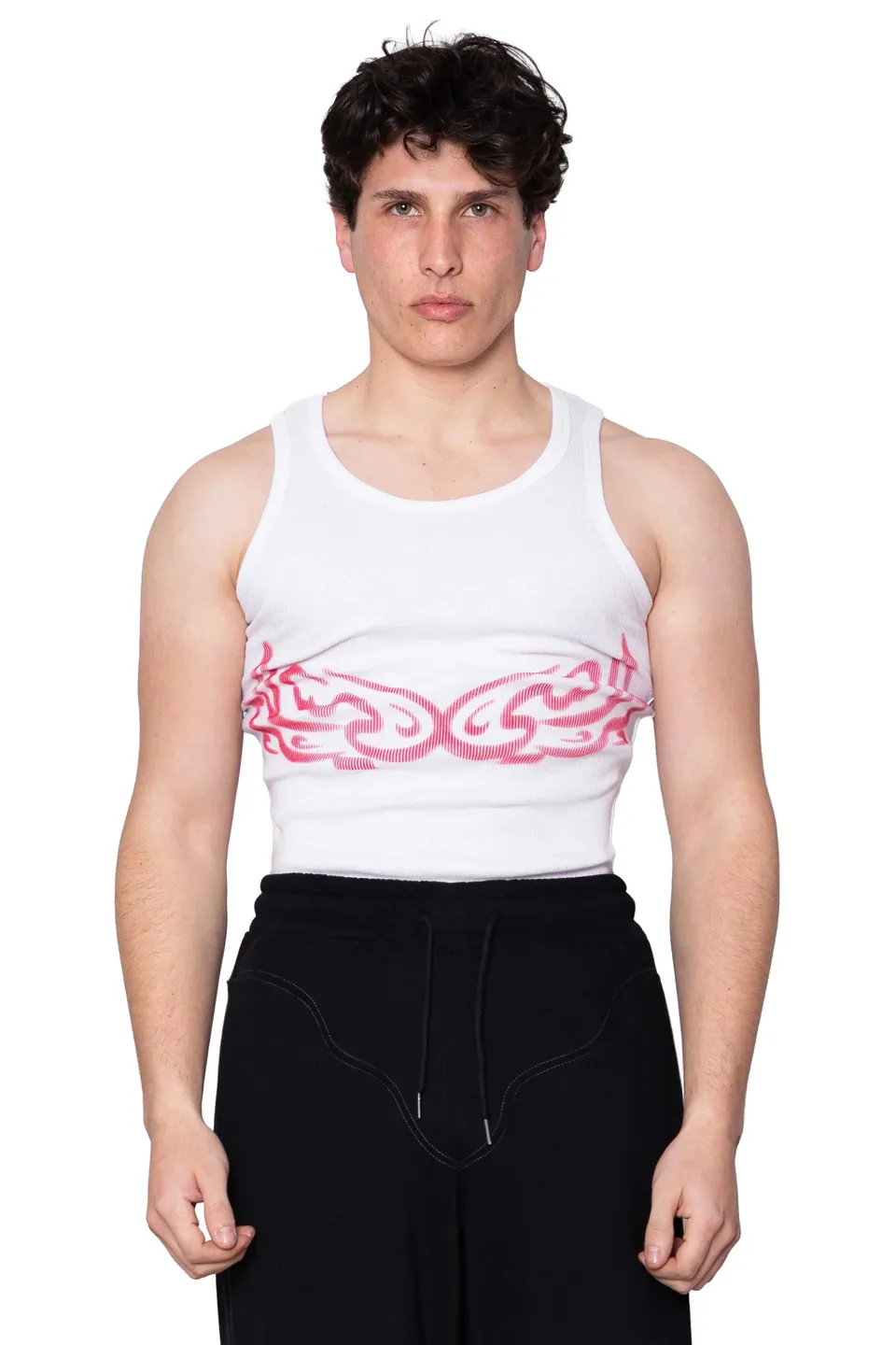 Trashy Clothing Tops TC Tank Top canotta bianca cotone