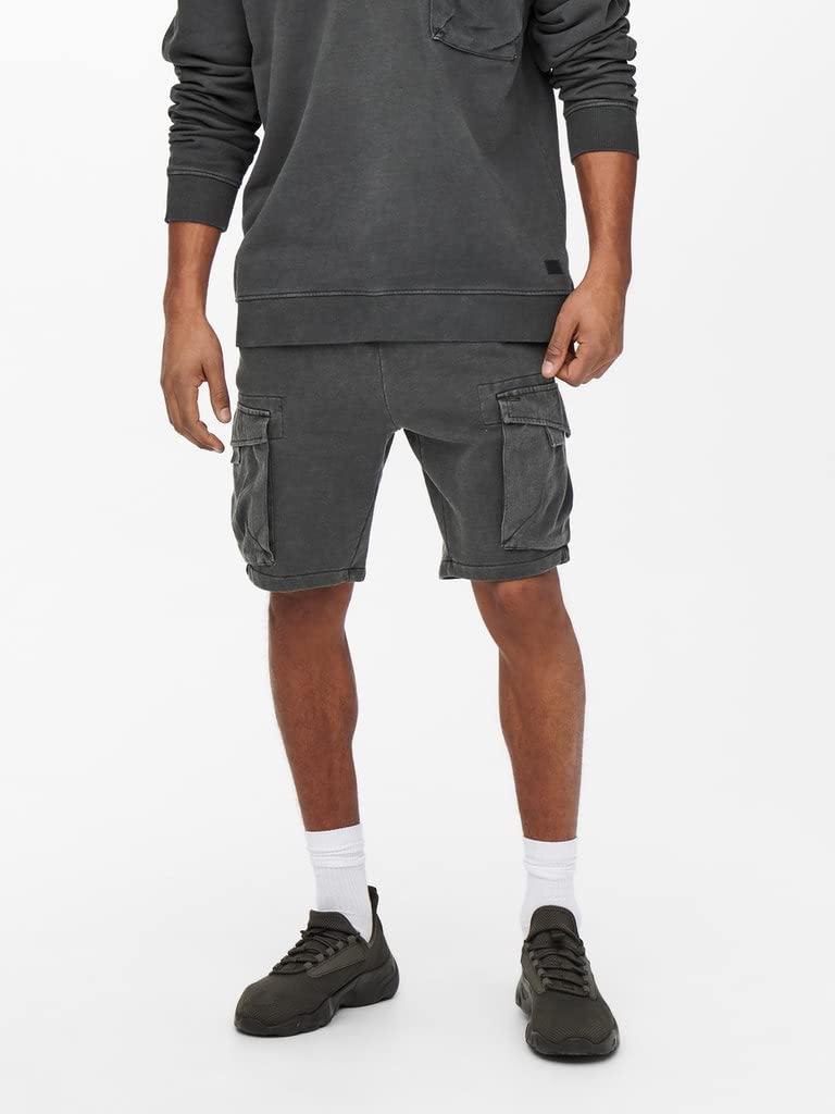 Only & Sons pantaloncini uomo nero shorts cotone