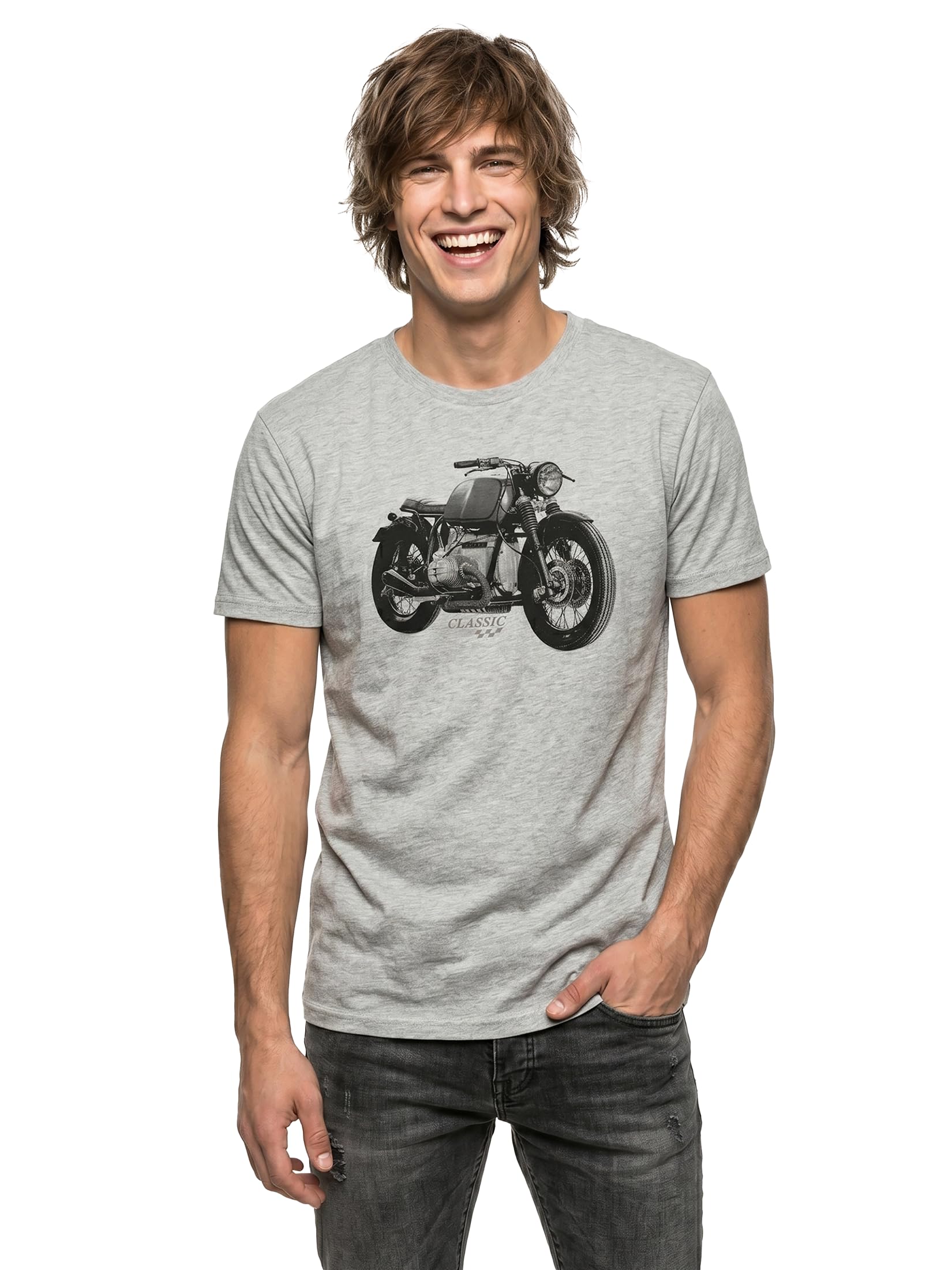 Makaya Moto Vintage Oldtimer T-Shirt Uomo L Cotone