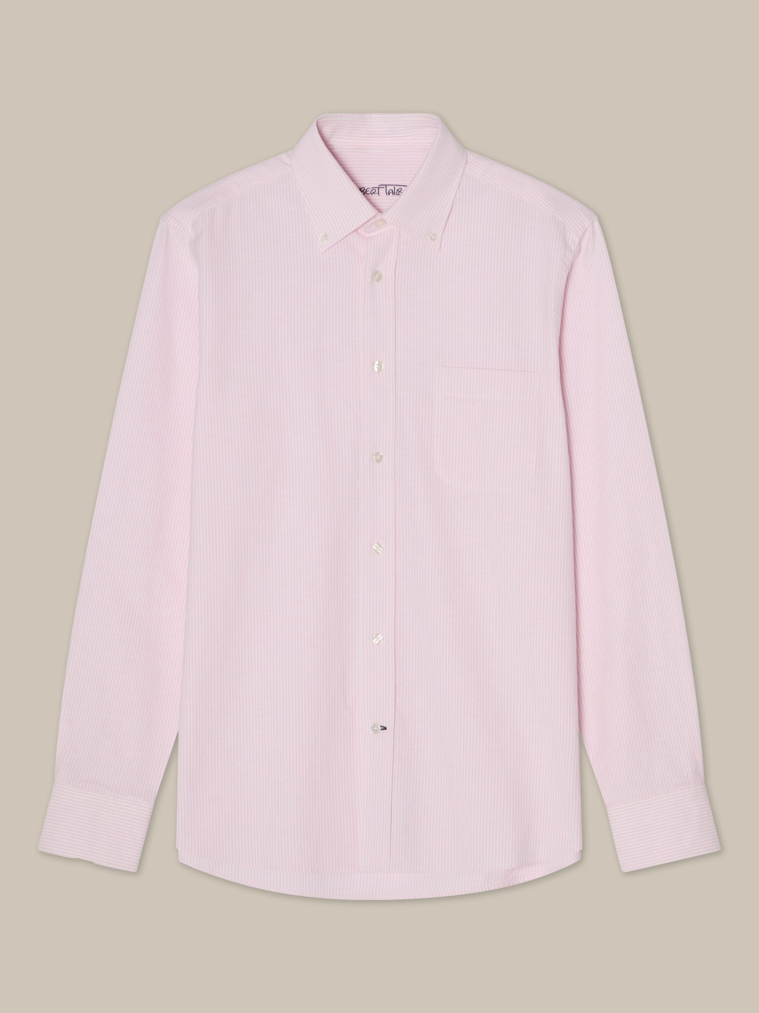Robert Talbott Harrison Camicia Oxford Cotone Rosa Stripe