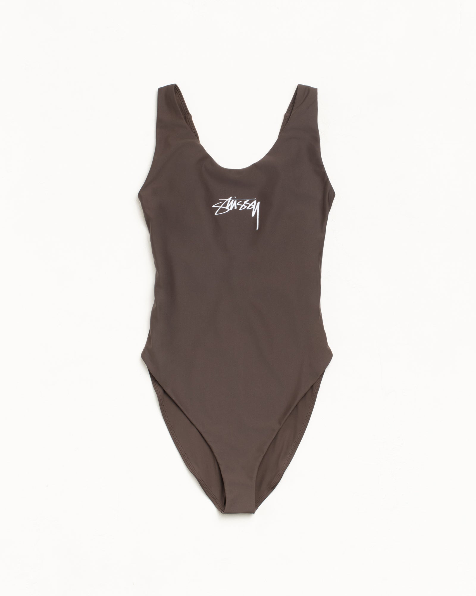 Stussy Surf Stock One Piece costume intero Brown elastan