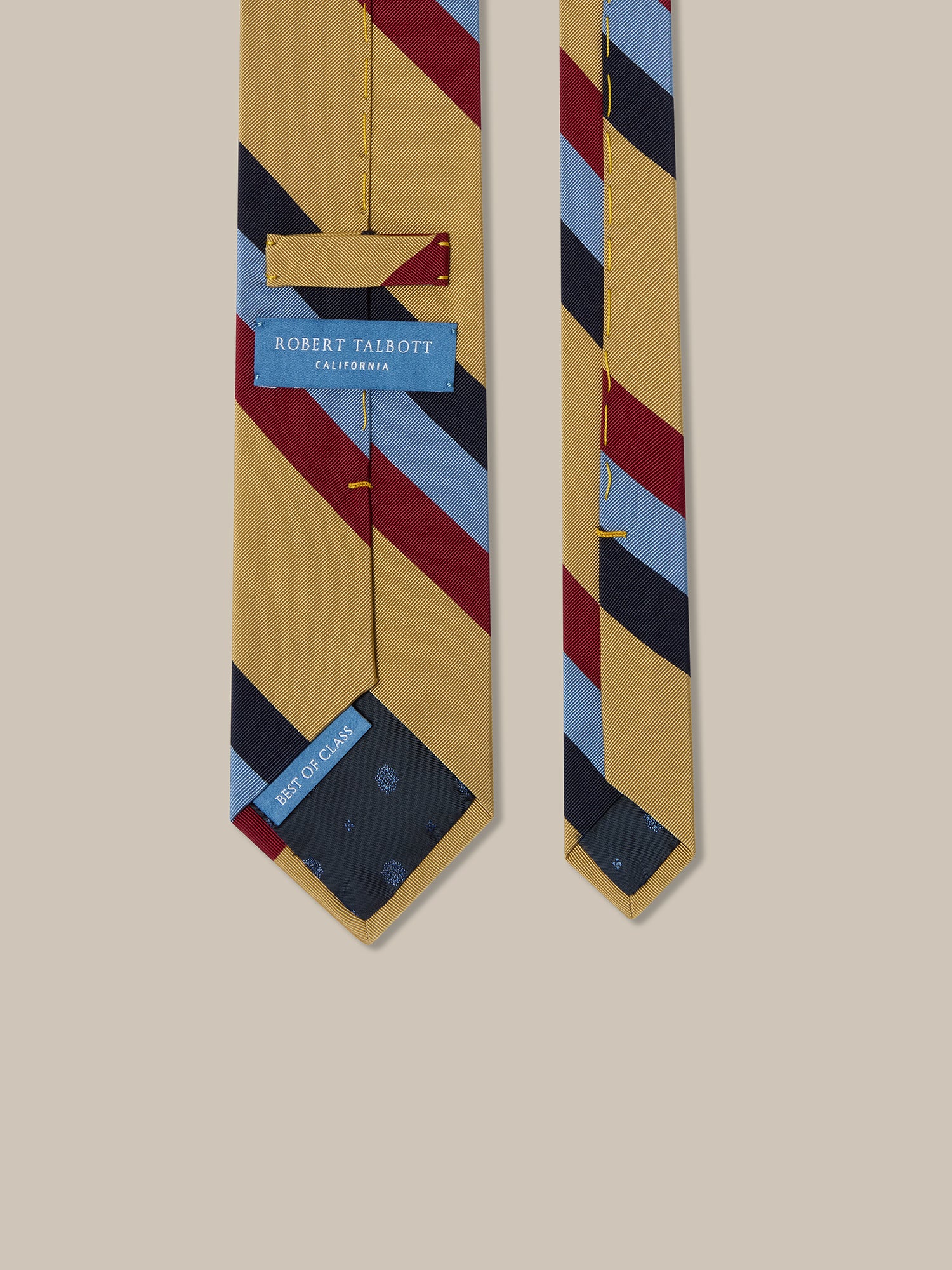 Robert Talbott Robert Cravatta Oro Seta Cotone