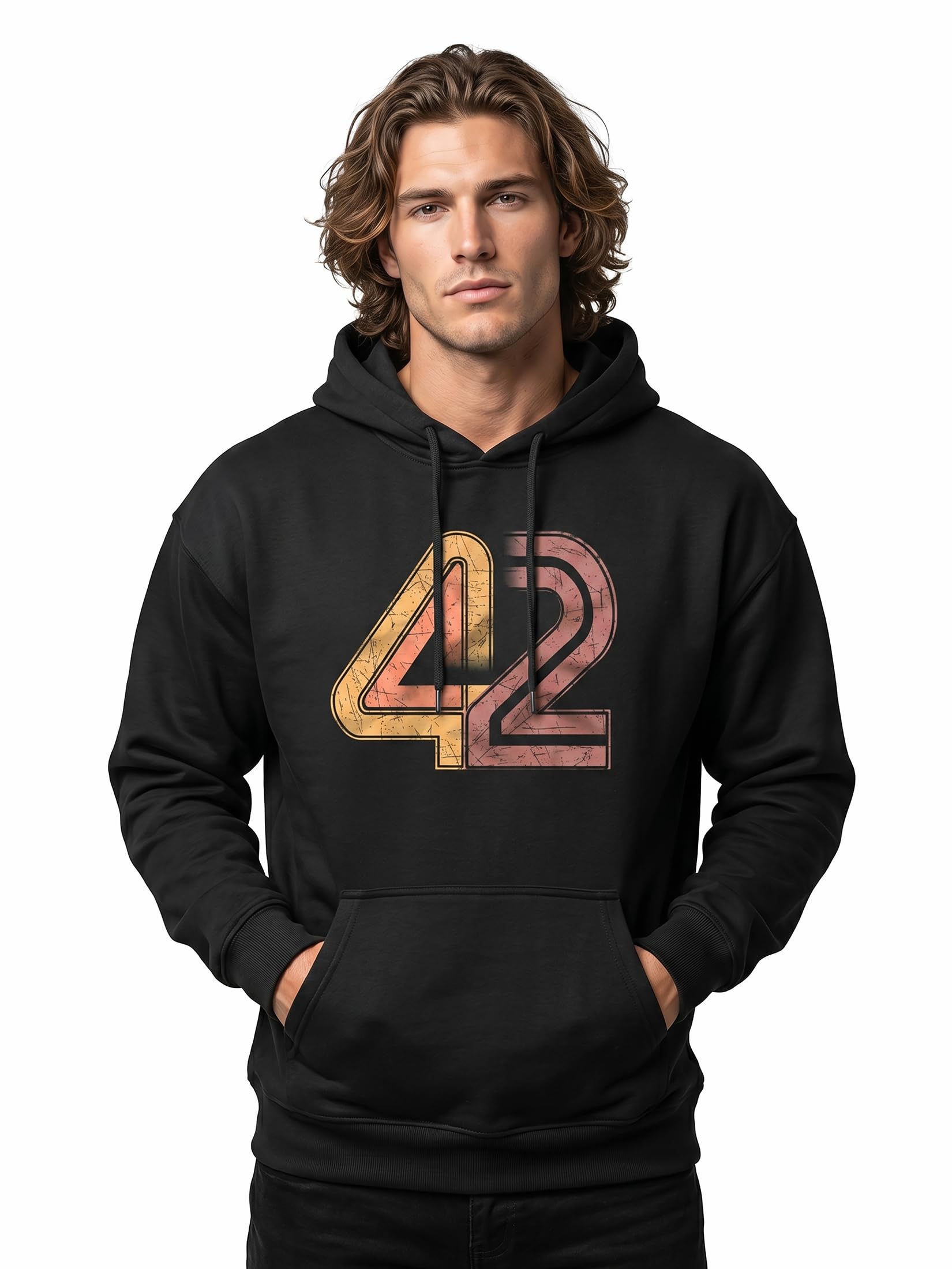 MAKAYA Numero 42 Galassia Felpa Uomo Cotone Taglia XL
