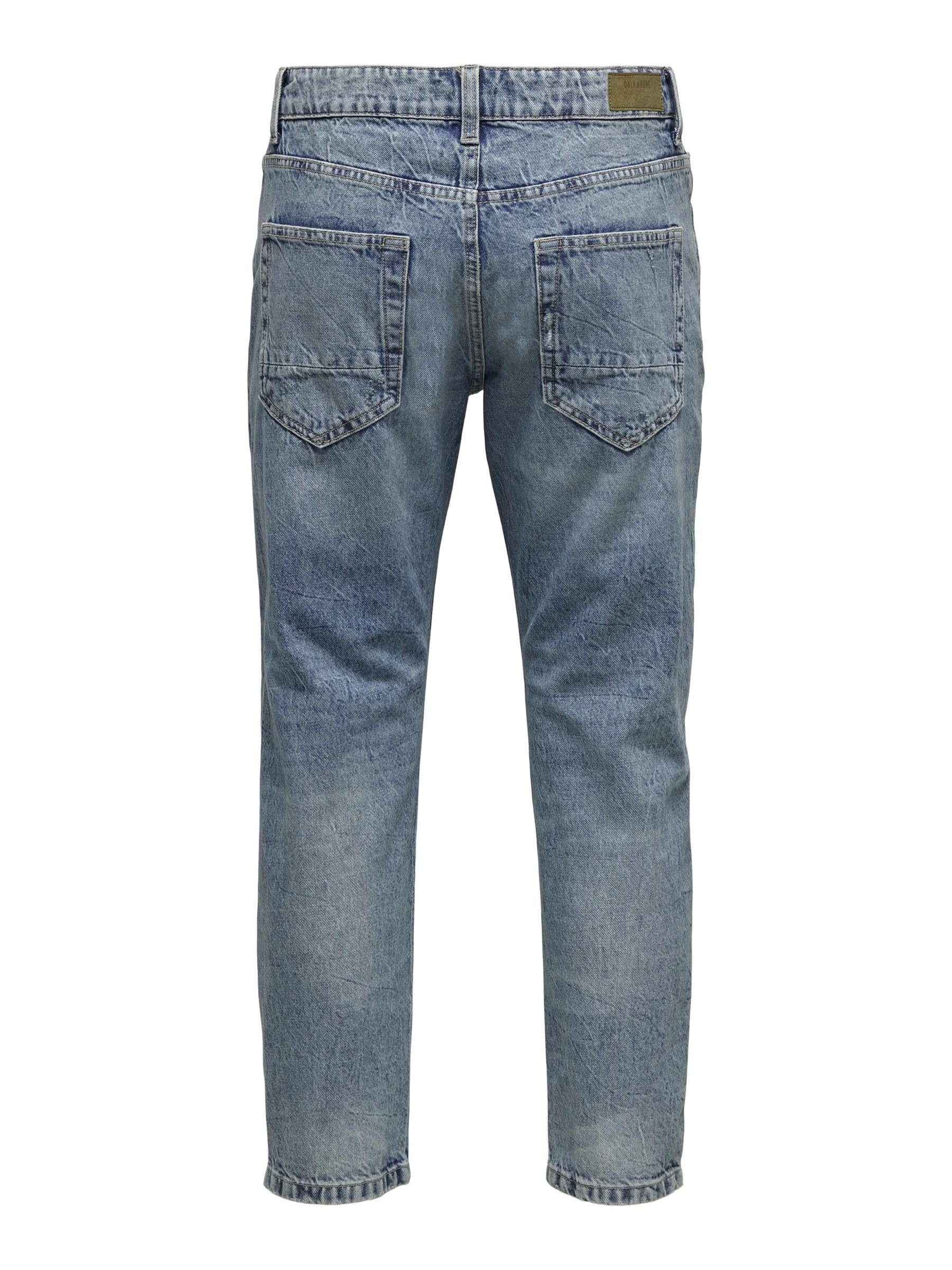 Only & Sons Jeans Uomo 33W/34L Blu Pacco da 2