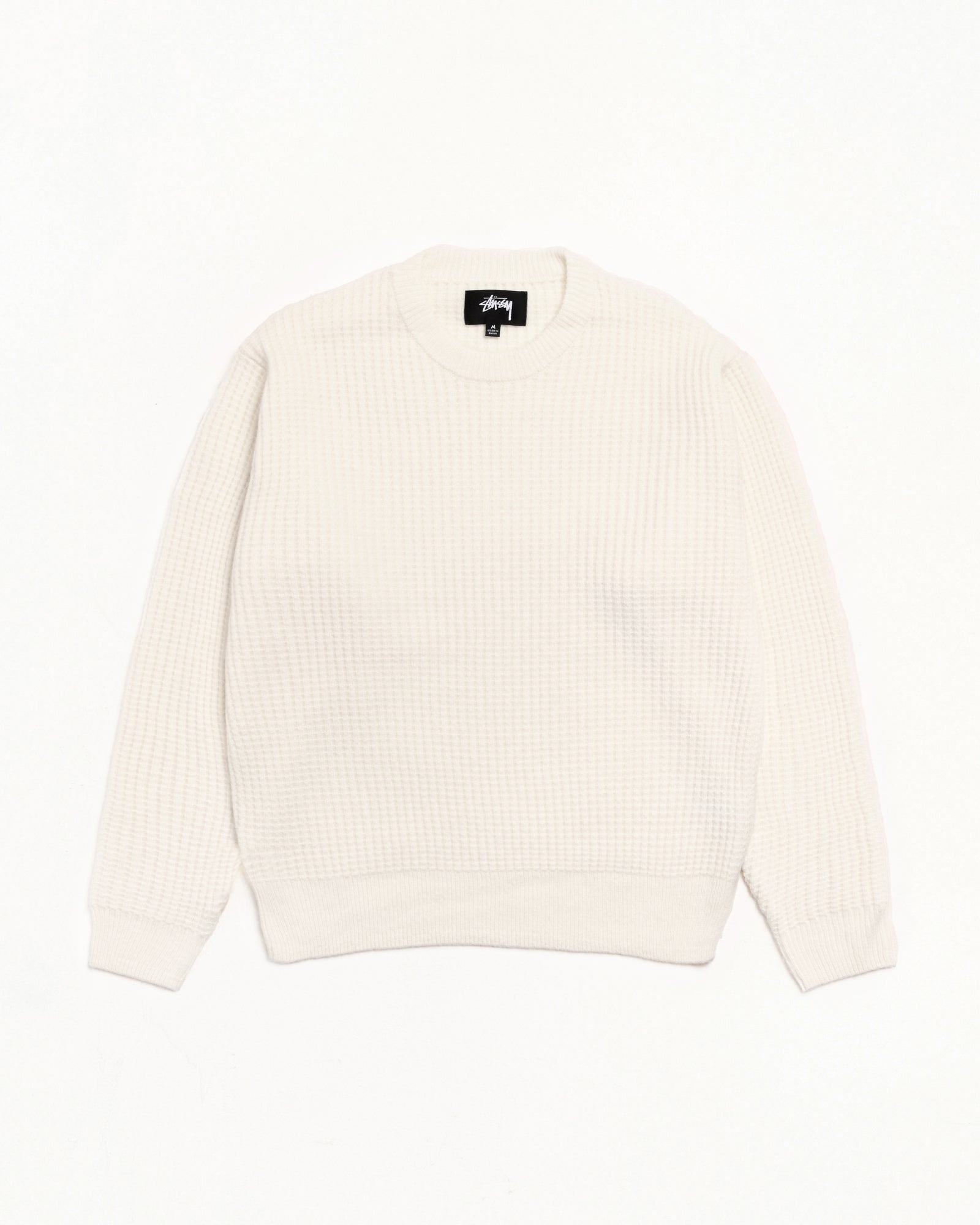 Stussy Waffle Cashmere Sweater Maglione Avorio