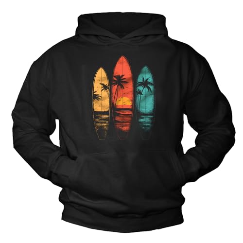 MAKAYA Surf Palme felpa con cappuccio uomo M vintage