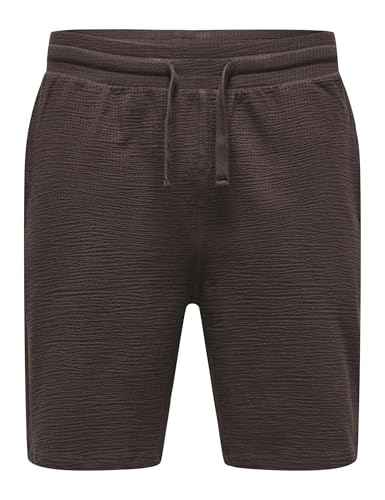 Only & Sons Onskian Pantaloncini uomo S marrone seersucker
